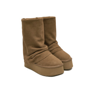 MAXI FOLDED BOOTS MIDDLE(10inch) - CHESTNUT
